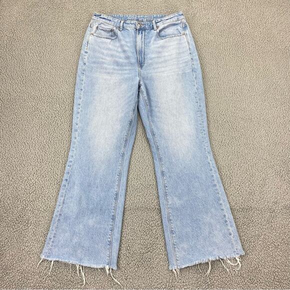 American Eagle AE Highest Rise 90's Flare Raw Hem Jean  -  Size: 14 Regular - Picture 1 of 14